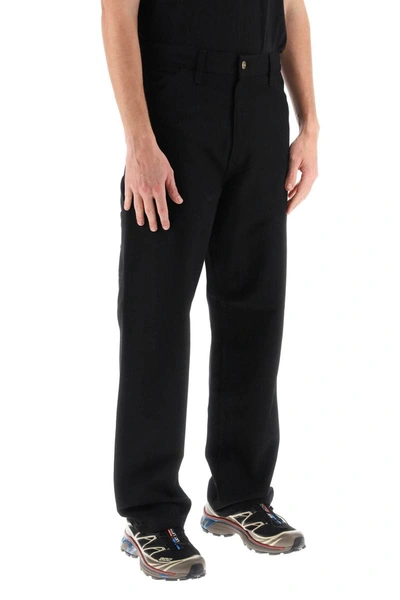 Shop Carhartt Wip Organic Cotton Single Knee Pants In Black