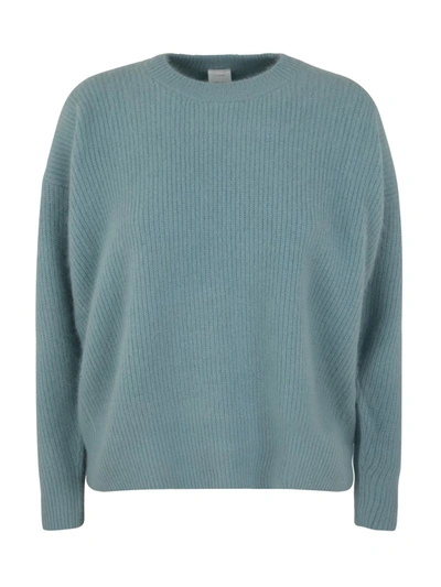 Shop C.t.plage Oversize Ribbed Crew Neck Sweater Clothing In Blue