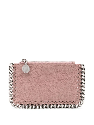 Shop Stella Mccartney Falabella Chain-trim Wallet In Pink