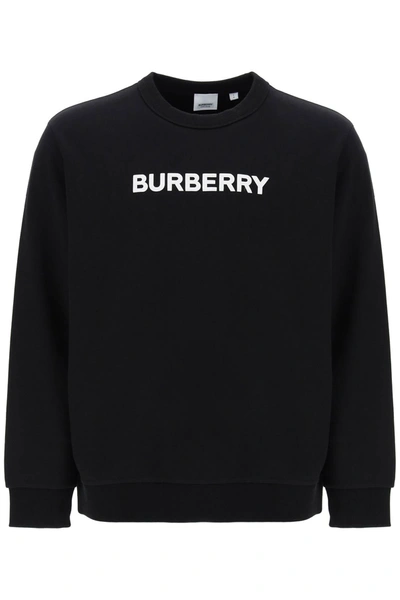 Shop Burberry Sweatshirt With Puff Logo Men In Black