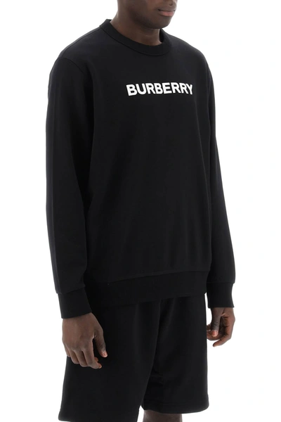Shop Burberry Sweatshirt With Puff Logo Men In Black