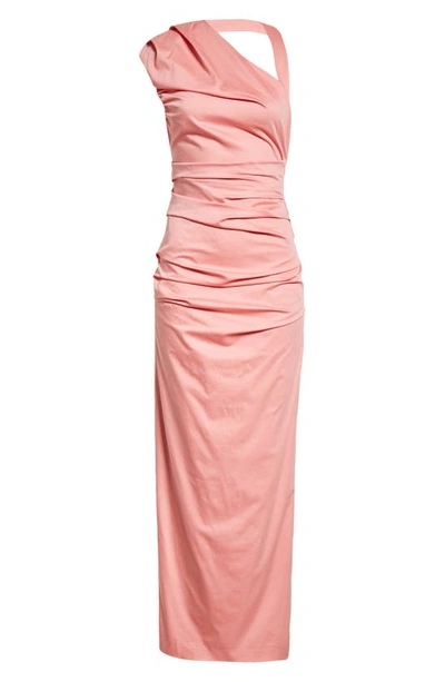 Shop Sir Giacomo Gathered Gown In Pink