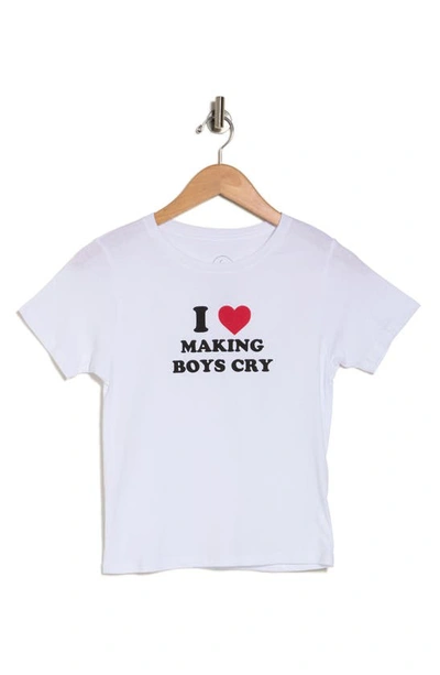 Shop Desert Dreamer I Love Making Boys Cry Graphic T-shirt In White