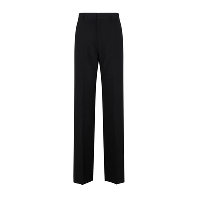 Shop Givenchy Raw Cut Side Slim Fit Pants In Black