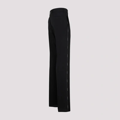 Shop Givenchy Raw Cut Side Slim Fit Pants In Black
