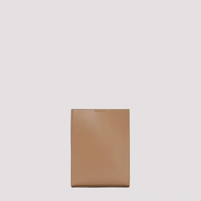 Shop Jil Sander Leather Tangle Bag In Nude & Neutrals