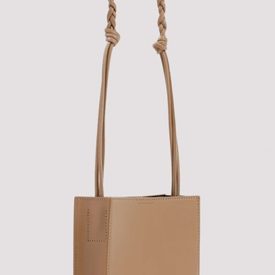 Shop Jil Sander Leather Tangle Bag In Nude & Neutrals