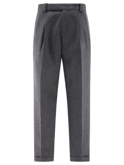 Shop Kaptain Sunshine "2pleats" Trousers In Grey