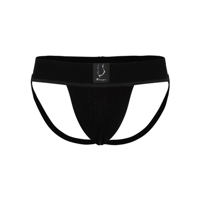 Shop Rick Owens X Champion Jockstrap Underwear In Black