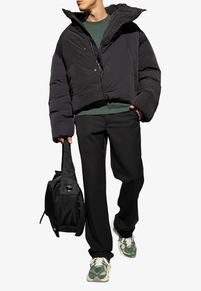 Shop Jacquemus Cocoon Padded Jacket In Tech Fabric In Black