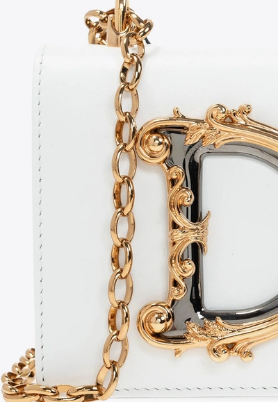 Dolce & Gabbana Dg Girls Leather Shoulder Bag In White