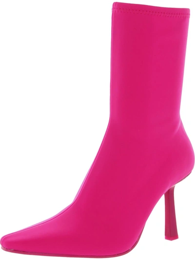 Shop Steve Madden Vakay Womens Stretch Zipper Mid-calf Boots In Pink
