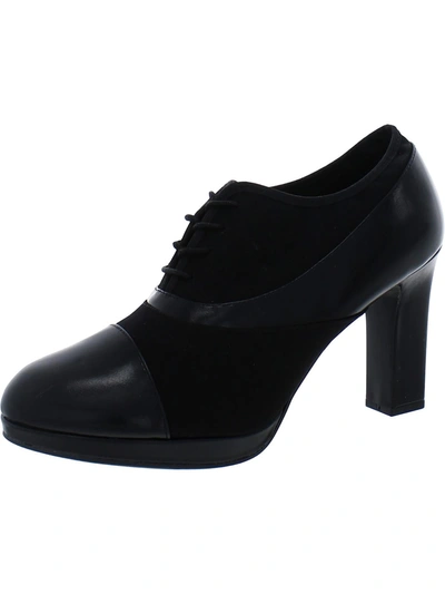Shop Impo Odelia Womens Faux Leather Ankle Oxfords In Black