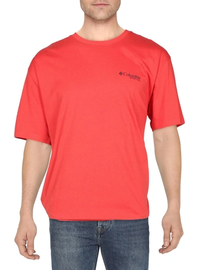 Shop Columbia Sportswear Mens Graphic Crewneck T-shirt In Pink