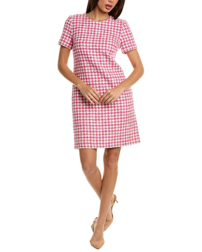 Shop Carolina Herrera Wool-blend Mini Dress In Pink