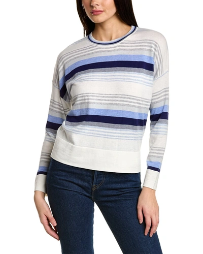 Shop Wispr Gradient Nautical Stripe Silk-blend Sweater In Blue
