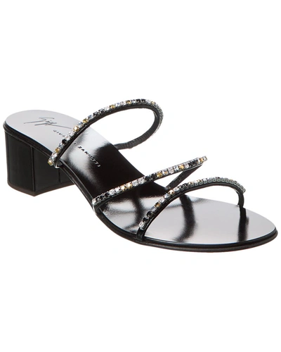 Shop Giuseppe Zanotti Roll 40 Sandal In Black