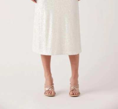 Shop Sophie Rue Elia Sequin Skirt In White