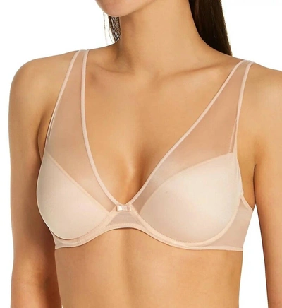 Timpa Lingerie Camille Plunge Bra In Beige In Beige
