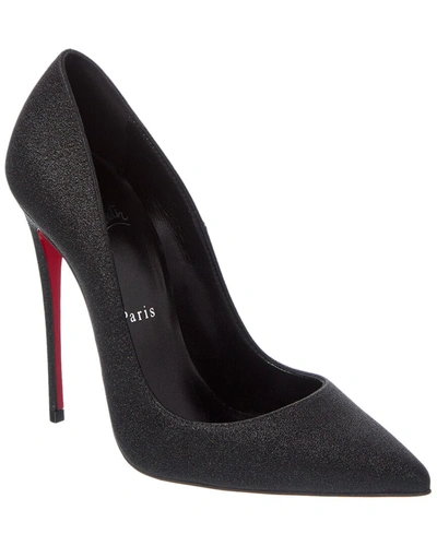 Shop Christian Louboutin So Kate 120 Glitter Leather Pump In Black