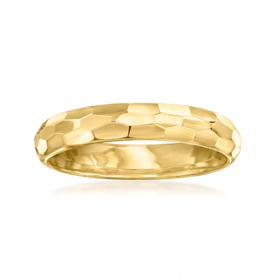 Shop Ross-simons 4mm 18kt Yellow Gold Faceted Ring