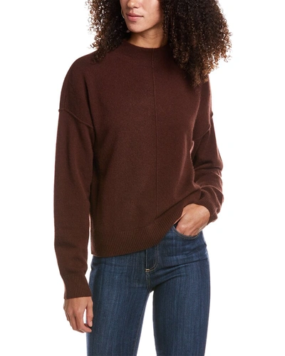 Shop Design History Mock Neck Cashmere Sweater In Brown