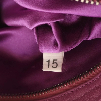 Shop Prada Leather Shoulder Bag () In Purple