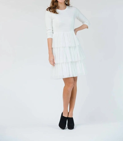 Sail To Sable Sue Tulle Dress In Winter White In White