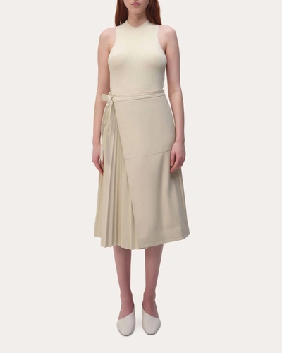 Shop Jonathan Simkhai Mar Skirt In Ceramic In Grey