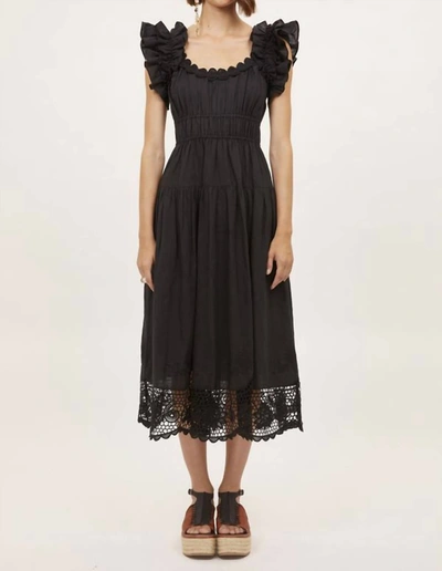 Shop Ulla Johnson Leona Dress In Noir In Black