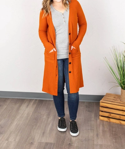 Shop Michelle Mae Colbie Cardigan In Pumpkin In Multi