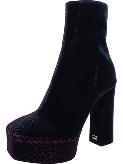 Shop Giuseppe Zanotti Notturna Womens Metallic Stacked Heel Booties In Black