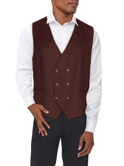 Shop Tayion By Montee Holland Asupremd Mens Wool Blend Classic Fit Suit Vest In Brown