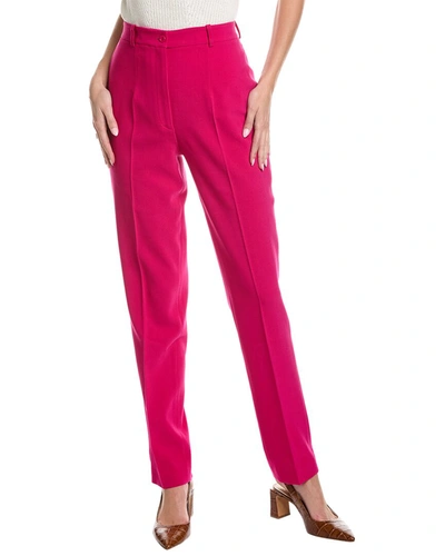 Shop Michael Kors High Waisted Wool-blend Cigarette Pant In Pink