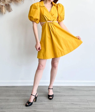 Shop En Saison Haley Mini Dress In Yellow