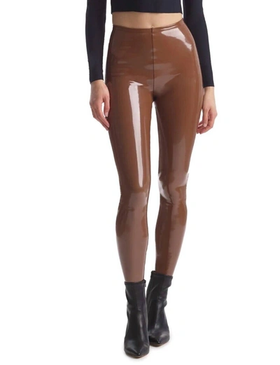 Shop Commando Faux Patent Leather Legging In Cinnamon In Brown
