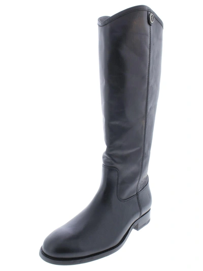 Shop Frye Melissa Button 2 Womens Wide Calf Leather Riding Boots In Black