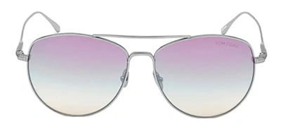 Shop Tom Ford Milla W Ft0784 16z Aviator Sunglasses In Multi