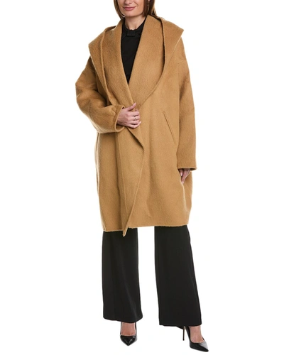 Shop Michael Kors Alpaca, Mohair, & Wool-blend Coat In Brown