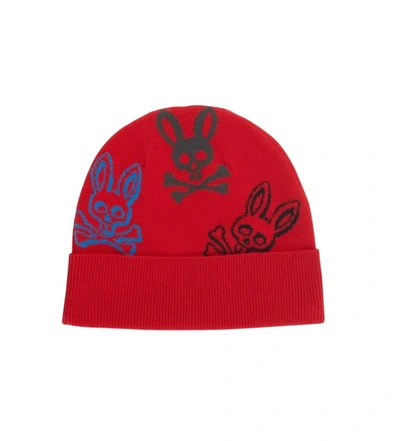 Shop Psycho Bunny Unisex - Lacomb Beanie In Red