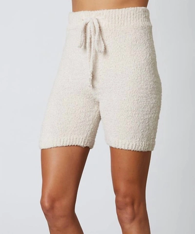 Shop Nia Mid-length Sweater Short In Natural In White