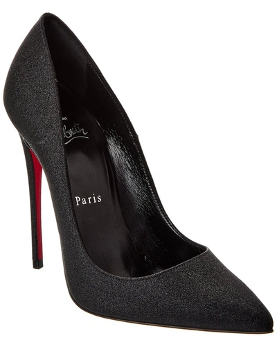 Shop Christian Louboutin So Kate 120 Glitter Leather Pump In Black