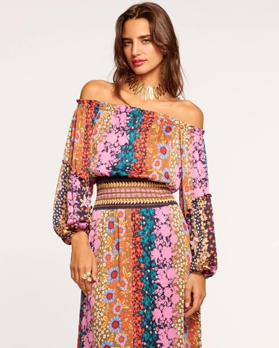 Shop Ramy Brook Danna Off-the-shoulder Midi Dress In Boho Floral
