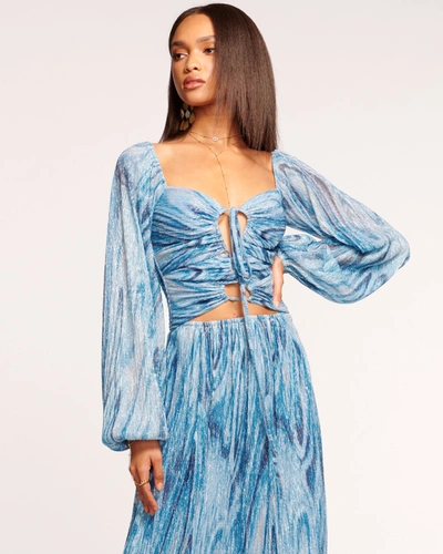 Shop Ramy Brook Emmy Cutout Maxi Dress In Calypso Swirl
