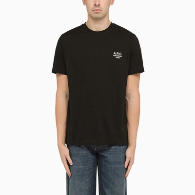 Shop Apc A.p.c. T-shirt With Contrasting Logo Lettering In Black