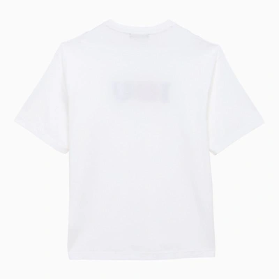 Shop Acne Studios Crew Neck T-shirt With Logo Print In White