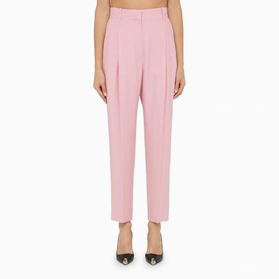Alexander Mcqueen Alexander Mc Queen Pink Regular Trousers With Pleats In Pink