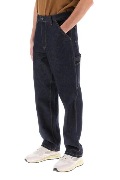 Shop Carhartt Wip Loose Fit Single Knee Jeans In Blue