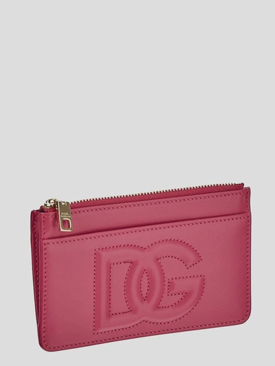 Shop Dolce & Gabbana Wisteria Medium Card Case In Glicine