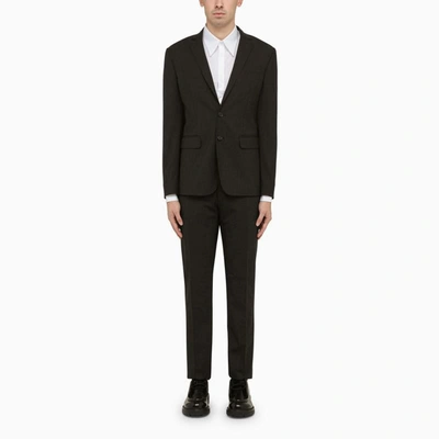 Shop Dsquared2 Dark Single-breasted Suit In Grey